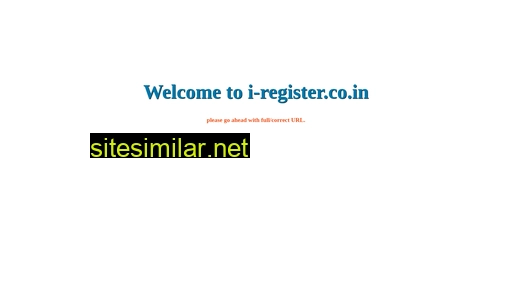i-register.co.in alternative sites