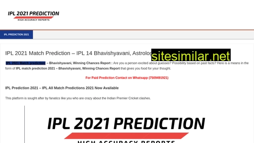 ipl2021prediction.in alternative sites