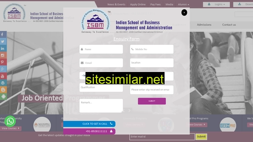 isbm.org.in alternative sites