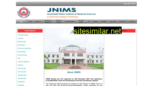 jnims.nic.in alternative sites
