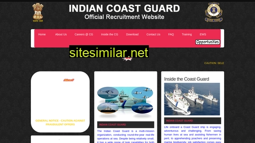 joinindiancoastguard.gov.in alternative sites