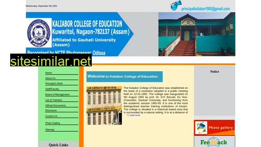 kaliaborcollegeofeducation.org.in alternative sites