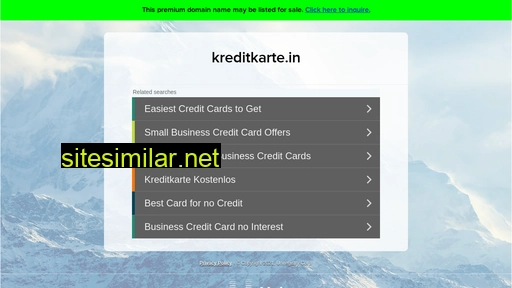 kreditkarte.in alternative sites