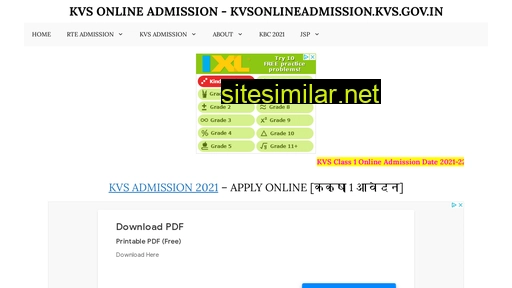 kvsonlineadmission.co.in alternative sites
