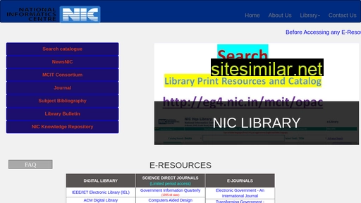 library.nic.in alternative sites