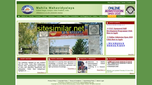 Mahilamahavidyalayapgcollege similar sites