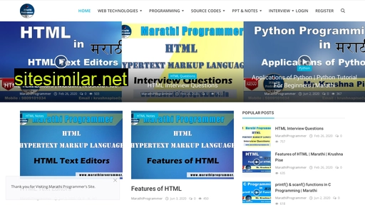marathiprogrammer.in alternative sites