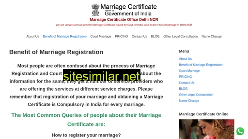 marriageregistrations.in alternative sites