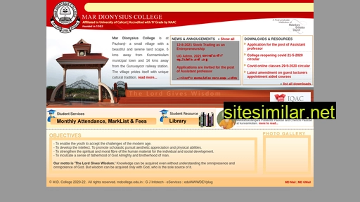 mdcollege.edu.in alternative sites