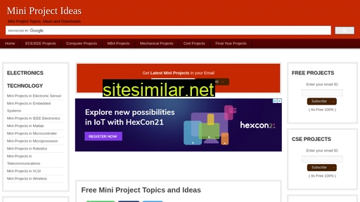 Mini-projects similar sites