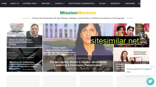 missionmentors.in alternative sites