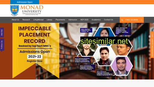 monad.edu.in alternative sites