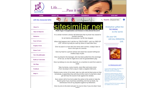 mother.org.in alternative sites