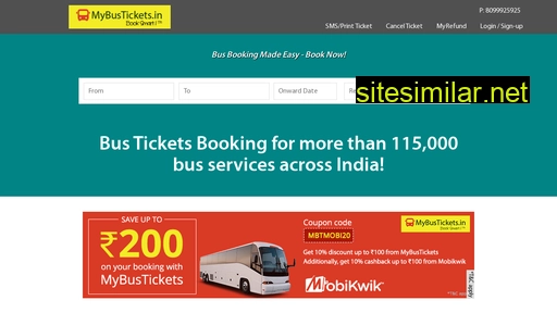 mybustickets.in alternative sites