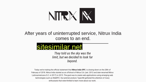 Nitrux similar sites