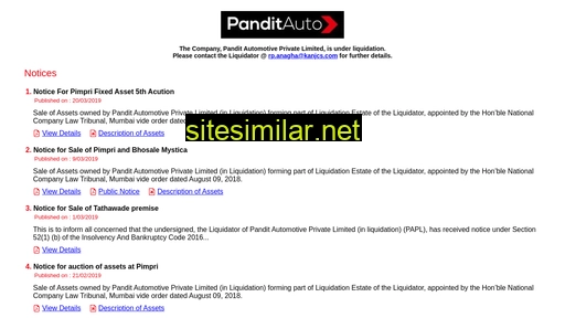 panditauto.in alternative sites