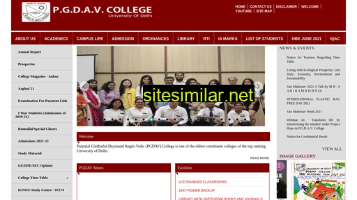 pgdavcollege.edu.in alternative sites