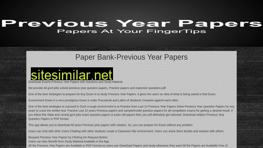 Previousyearpapers similar sites