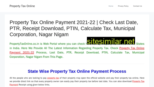propertytaxonline.co.in alternative sites