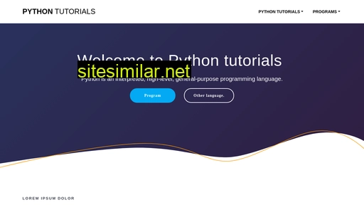 Python-tutorials similar sites