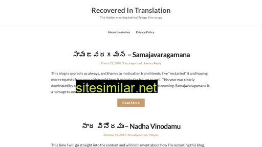 Recovered-in-translation similar sites