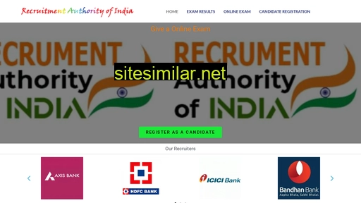 recruitmentauthorityofindia.co.in alternative sites