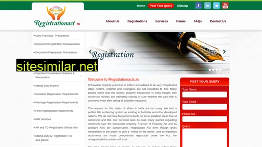 registrationact.in alternative sites
