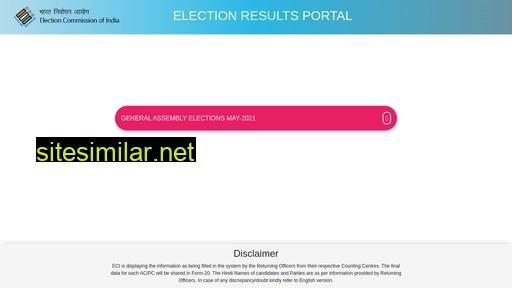 results.eci.gov.in alternative sites