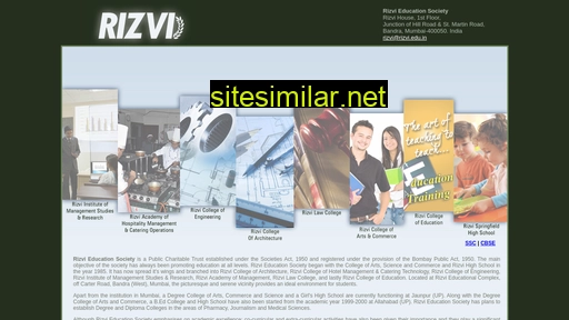 rizvi.edu.in alternative sites