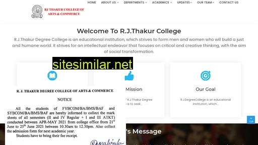 rjthakurcollege.in alternative sites