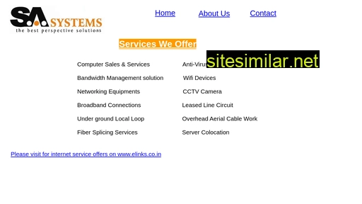 sasystems.co.in alternative sites