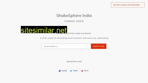 shakesphere.in alternative sites