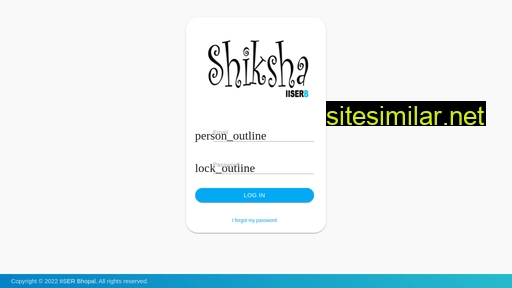 shiksha.iiserb.ac.in alternative sites