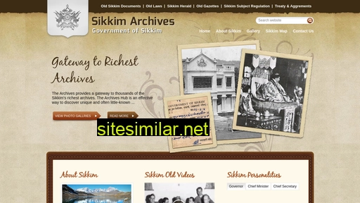 sikkimarchives.gov.in alternative sites
