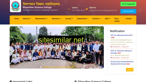Silapatharsciencecollege similar sites