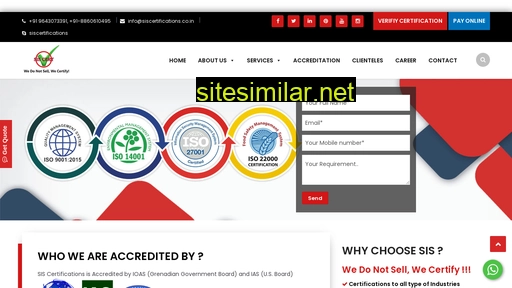 siscertifications.co.in alternative sites