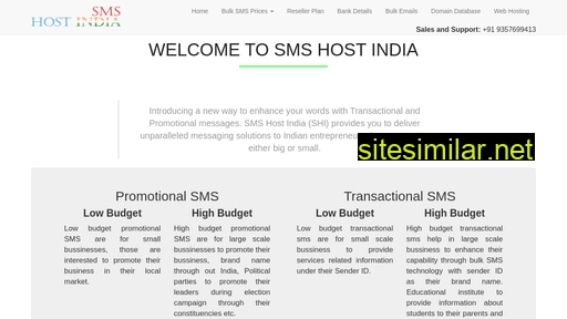 Smshostindia similar sites