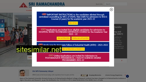 sriramachandra.edu.in alternative sites