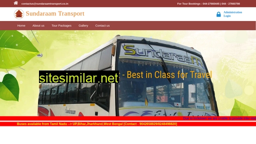 sundaraamtransport.co.in alternative sites