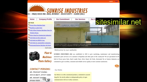 sunriseindustries.in alternative sites