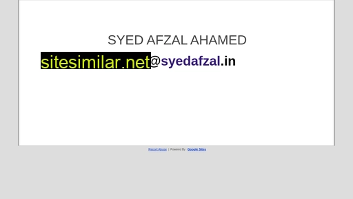 syedafzal.in alternative sites