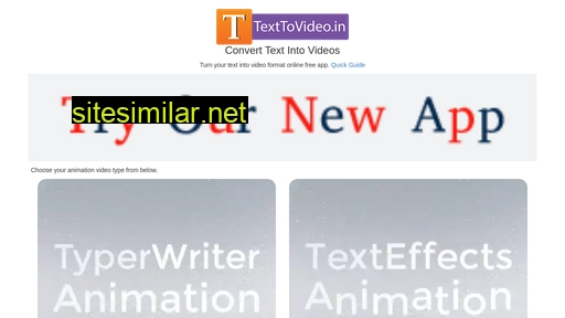 Texttovideo similar sites