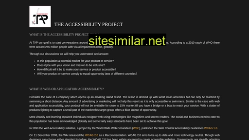 theaccessibilityproject.in alternative sites