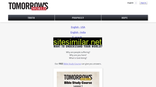 Tomorrowsworld similar sites