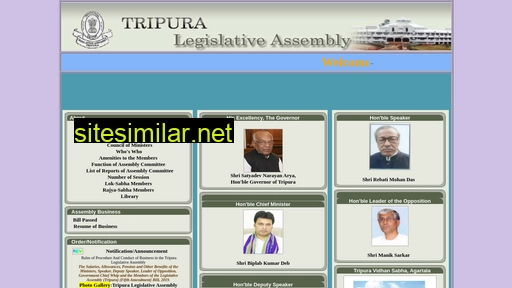 tripuraassembly.nic.in alternative sites