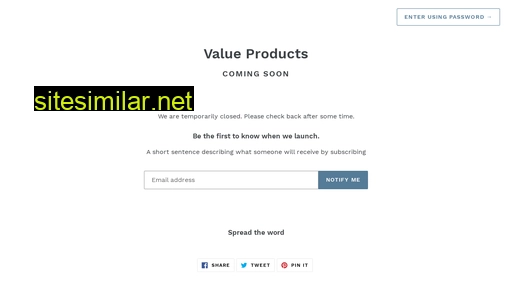 valueproducts.in alternative sites