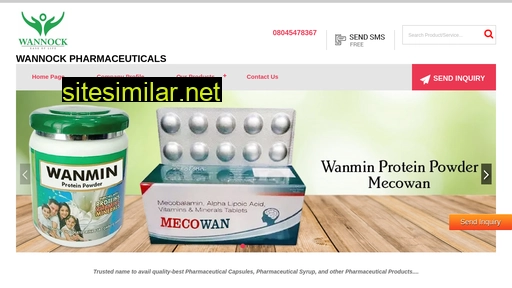 wannockpharmaceuticals.in alternative sites