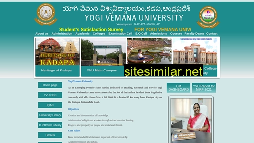 yogivemanauniversity.ac.in alternative sites