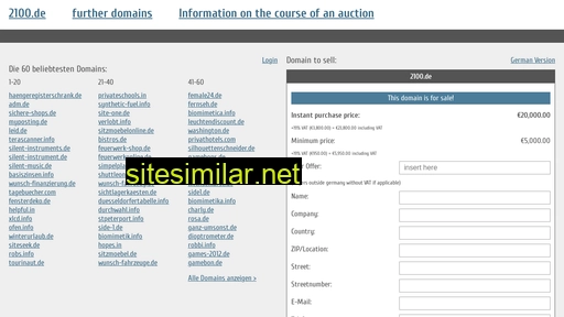 2100.de.domain-auktionen.info alternative sites