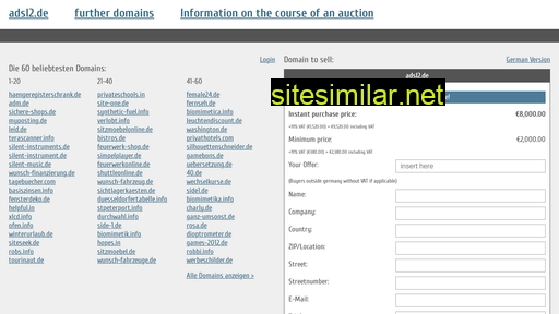 adsl2.de.domain-auktionen.info alternative sites